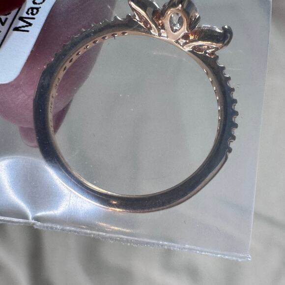 Pandora Sparkling Herbarium Cluster Ring 14k rose gold plating sz 7 - Picture 6 of 7